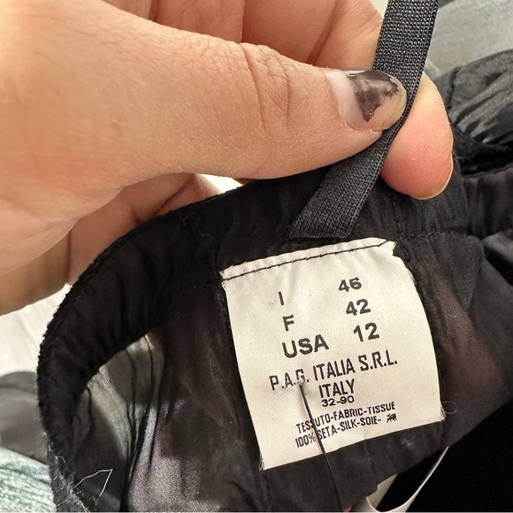 Piere Antonio Gaspari Red and Black Double Zip Skirt sz 12 - Picture 7 of 8